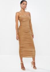 Missguided Kámelszínű MIDI Ruha (34-es méret) (246971)