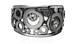 AB-Ag Ezüst Gyűrű Széles Karikagyűrű méret14 Ezüst 925 P302 (p302)