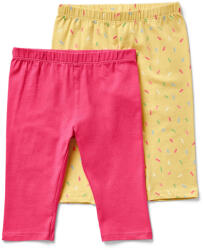 Tchibo - 2 db ¾-es leggings gyerekeknek, pink/sárga