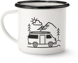 Tchibo - Zománcozott kávésbögre - fehér