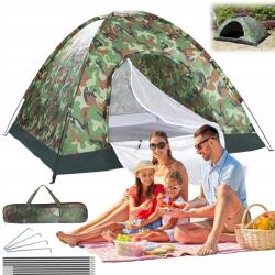 Bedee Kemping sátor, 2 személyes, szellőző, szúnyogháló, sárga