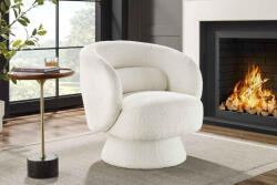 Bossa Nova Design fotel Maitho fehér bouclé