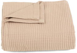 Artek 92 Ltd Pamut gofrimintás takaró, bézs ágynemű méretek 220X230