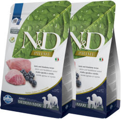 N&D Prime N&D Dog Prime Bárány és Áfonya Adult Medium/Maxi 2x2, 5kg