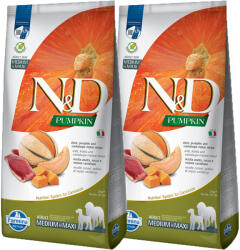 N&D N&D Dog Kacsa és Sárgadinnyével Sütőtökkel Adult Medium/Maxi 2x12kg