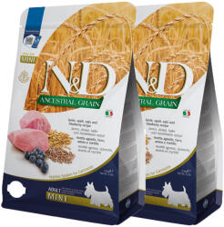 N&D Ancestral Grain N&D Dog Ancestral Grain Bárány és Áfonya Adult Mini 2x2, 5kg