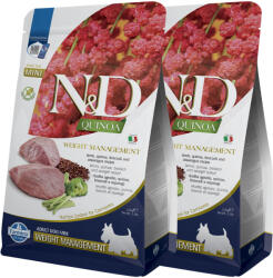 N&D N&D Dog Quinoa Weight Management Adult Mini 2x2, 5kg