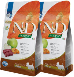 N&D N&D Dog Szarvas és Alma Sütőtökkel Adult Mini 2x2kg