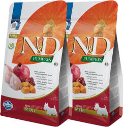 N&D N&D Dog Fürj és Gránátalma Sütőtökkel Adult Mini 2x2kg