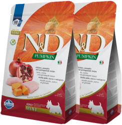 N&D N&D Dog Grain Free Pumpkin Csirke és Gránátalma Adult Mini 2x2, 5kg