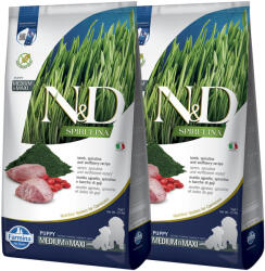 N&D Spirulina N&D Dog Spirulina Bárány Puppy Medium és Maxi 2x7kg