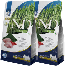 N&D Spirulina N&D Dog Spirulina Bárány Adult Mini 2x2kg