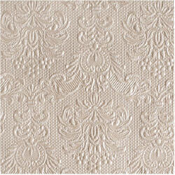  Elegance pearl taupe dombornyomott papírszalvéta 40x40cm, 15db-os