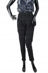 Missguided Fekete Kockás Farmernadrág, Size 34, pamut, poliészter, elasztán (325990)