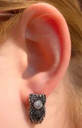 AB-Ag oxidált ezüst fülbevaló 925 ezüst (K548)