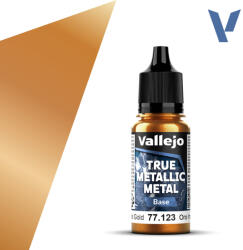 Acrylicos Vallejo VALLEJO TRUE METALLIC 77.123 Aranymetál akril airbrush festék 18 ml () (577123)