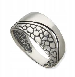  Ezüst Gyűrű Karikagyűrű méret 16 Ezüst 925 Kígyóbőr P667 (PB667)