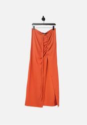 Missguided Rozsdabarna Rövid Szoknya Ráncolással, Size 46 (476486)