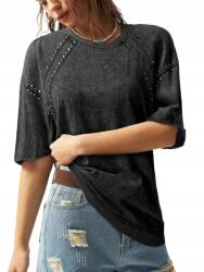 Shein Szürke Casual Pamut Póló Arany Pattanók 42 XL__XL