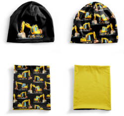 Takoy Panel szabásmintával S funkcionális jersey - sapka és nyakmelegítő szett fekete kotrógépek