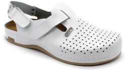 Leon Férfi bőr klumpa, műanyag csúszásgátlós talppal, zselés bőr talpbetét, tépőzáras