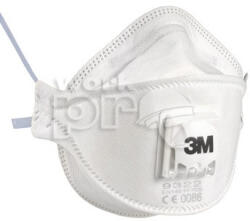 3M Porálarc 3M 9322+ FFP2 szelepes paneles részecskeszűrő fehér