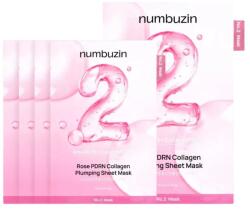 NUMBUZIN - No. 2 Rose PDRN Collagen Plumping Sheet Mask, 1 Box, 33ml x 5ea Masca de fata