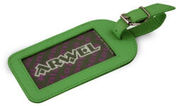 ARWEL Zelená kožená visačka na batožinu