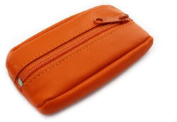 ARWEL bőr kulcstartó cipzáras zsebbel | narancssárga