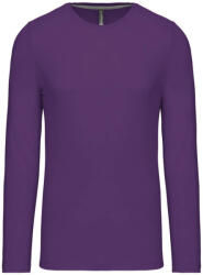 Kariban Férfi kereknyakú hosszú ujjú pamut póló, Kariban KA359, Purple-XL (ka359pu-xl)