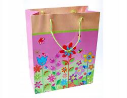 Ajándéktáska rózsaszín rét V-258