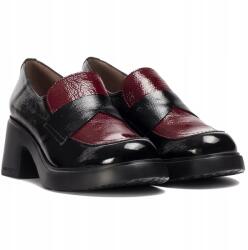 Wonders Mokaszin női magassarkú félcipő Wonders E-7121 Lack Negro bőr MÉRET. 39 (E-7121 LACK NEGRO)