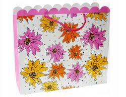 Virágos és pöttyös ajándéktasak V-236