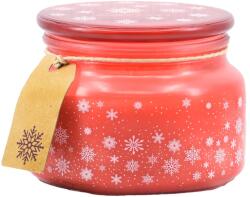 Emocio Illatos Gyertya Üvegben Magic Snowing 100×79 Mm Üvegtetővel - Piros-Fehér
