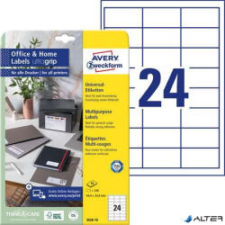 Avery-Zweckform Etikett, univerzális, 64, 6x33, 8 mm, AVERY ZWECKFORM, 240 etikett/csomag (3658-10) - alter