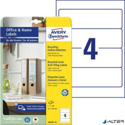 Avery-Zweckform Iratrendező etikett, univerzális, 61x192 mm, újrahasznosított, AVERY ZWECKFORM, 40 etikett/csomag (LR4761-10) - alter