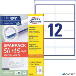 Avery-Zweckform Etikett, univerzális, 97x42, 3 mm, AVERY ZWECKFORM, 'Sparpack', 780 etikett/csomag (4781-65)