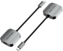 Vention USB-C -> VGA (0, 15m Szürke Aluminum Ötvözet) konverter (TDFHB) - smartbyte