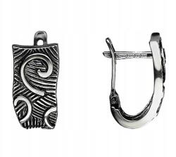 AB-Ag Ezüst Fülbevaló Kényelmes Csattal Görög Stílus (K538)
