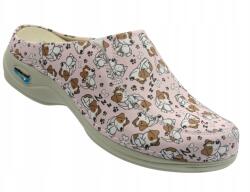 Nursing Care Női Orvosi Flip-flop Papucs Nursing Care PARIS-WG4F53 Rózsaszín, Kutyusos (PARIS-WG4F53)