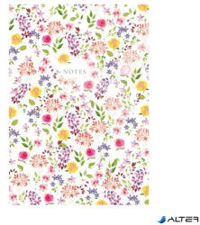 TopTimer Jegyzetfüzet, A5, vonalas, 96 lap, TOPTIMER "Notes", fehér virágos (26C167N-006)