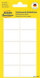 Avery-Zweckform Etikett, 32x23 mm, kézzel írható, lekerekített sarkú, AVERY ZWECKFORM, 60 etikett/csomag (3075) - alter