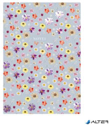 TopTimer Jegyzetfüzet, A5, vonalas, 96 lap, TOPTIMER "Notes", kék virágos (26C167N-005) - alter