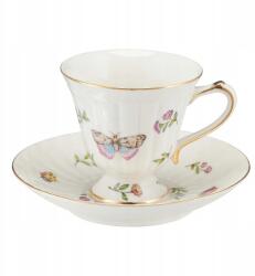 Villa Italia 180 ml-es teáscsésze Leda Ivory csészealjjal (AZ092)