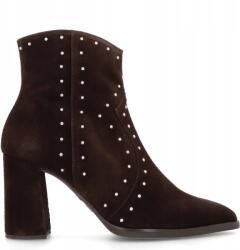 Wonders Bőr bokacsizma vastag sarokkal Wonders M-5431 Barna 35 (WONDERS M-5431 LUXE TESTA)