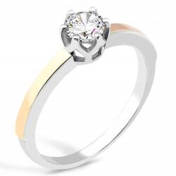 Ezüst Gyűrű Arany És Cirkóniákkal 883 20-as méret