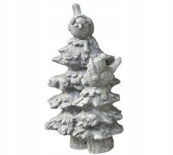 Direct home and garden Beton madárfigura a karácsonyfán szürke-ezüst karácsonyi dekoráció (5903039440098)