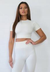 Missguided Krémszínű Rövid Ujjú Póló (s) (587733)