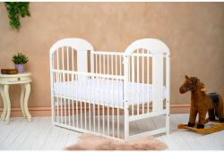 Qmini Patut din lemn Julia II Elefantel 120x60 cm cu laterala culisanta Alb - Qmini (QMJUL03AL)