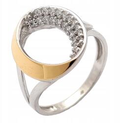  Ezüst Gyűrű Arany És Cirkóniákkal 0300 21-es méret (0300)